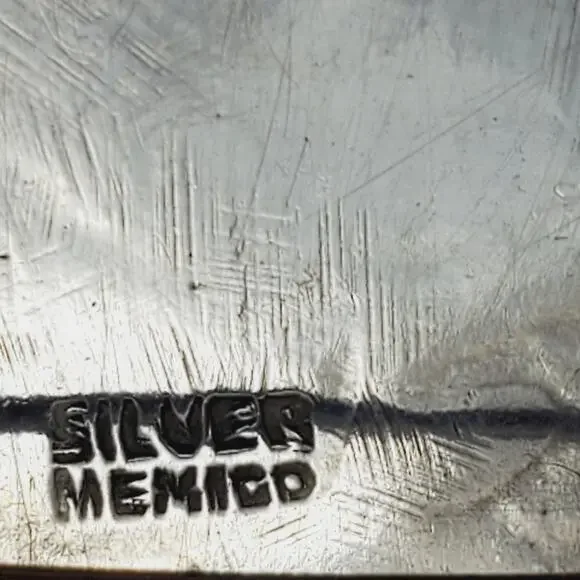 Large Mexican Sterling Silver Owl Brooch Taxco Purple Eyes 925 Artisan Bird Pin - Picture 10 of 11